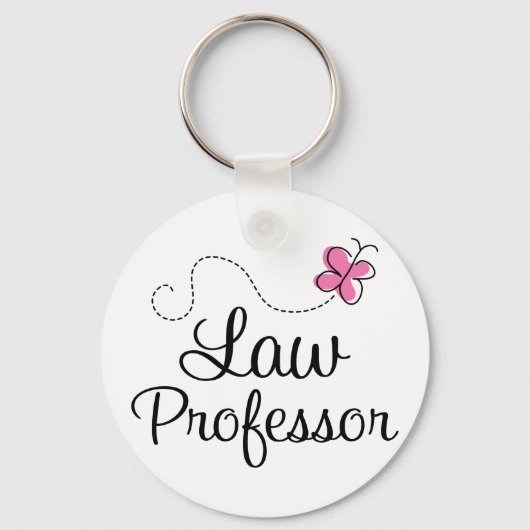 Professor in het roze recht sleutelhanger (Voorkant)