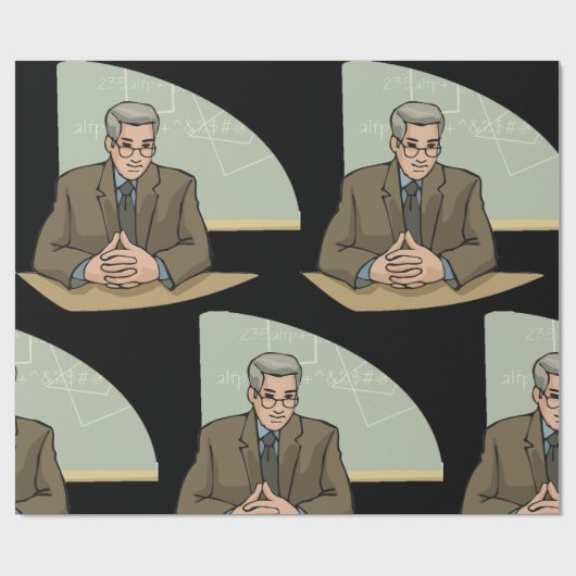 Professor in klasse-overlooppapier cadeaupapier (Vlak)