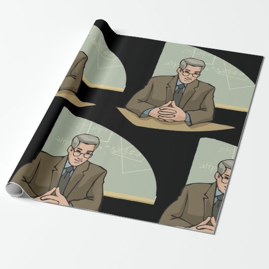 Professor in klasse-overlooppapier cadeaupapier (Uitgerold)