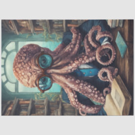 Professor Inkwell de Dapper Octopus Decoupage Tissuepapier