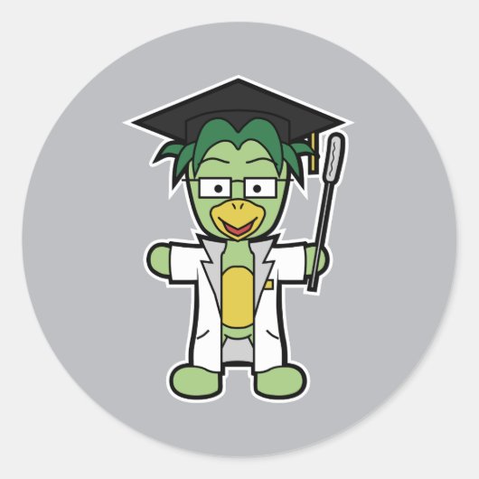 Professor Kappa - Doctor van Yokai Studies Ronde Sticker (Voorkant)