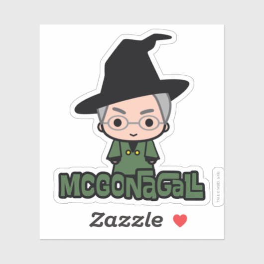 Professor McGonagall Cartoon Character Art Sticker (Vel)
