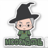 Professor McGonagall Cartoon Character Art Sticker (Voorkant)