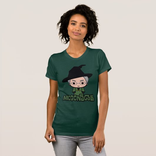 Professor McGonagall Cartoon Character Art T-shirt (Voorkant volledig)