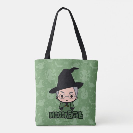 Professor McGonagall Cartoon Character Art Tote Bag (Achterkant)