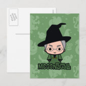 Professor McGonagall Cartoon Karakter Kunst Briefkaart (Voorkant / Achterkant)