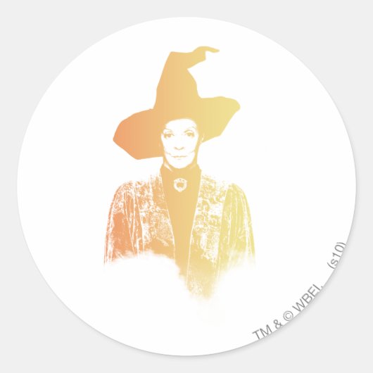 Professor Minerva McGonagall Ronde Sticker (Voorkant)