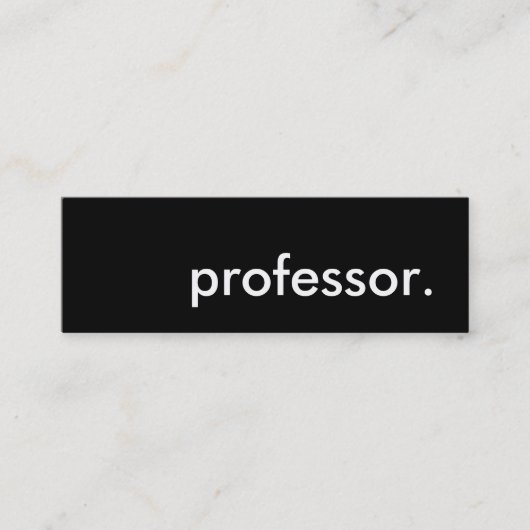 professor. mini visitekaartje (Voorkant)