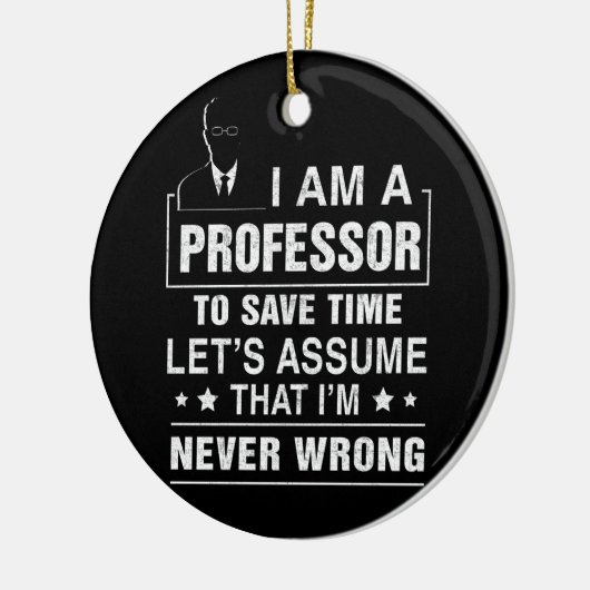 Professor om tijd te besparen School College Wisku Keramisch Ornament (Links)