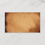 professor oud gebrand papier visitekaartje (Achterkant)