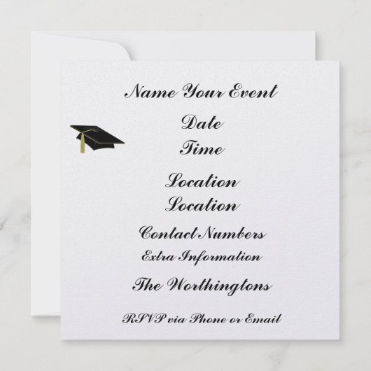 Professor Owl Invitation Kaart (Achterkant)