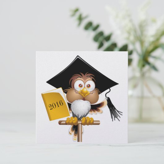 Professor Owl Invitation Kaart (Staand voorkant)