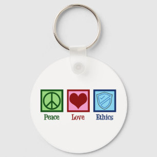 Professor Peace Love Ethics Moral Philosophy Sleutelhanger