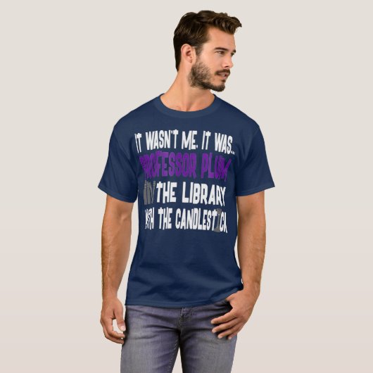 Professor Plum Library Candlestick - Clue Shirt (Voorkant volledig)