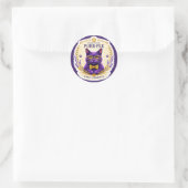 Professor Purr-Ple™ – Blijf Nieuwsgierig Sticker (Tas)
