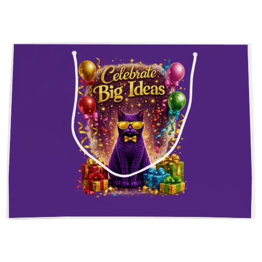 Professor Purr-ple™ Feestelijke Cadeautas | (Voorkant)