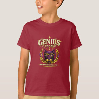 Professor Purr-Ple™ – Genie in Uitvoering T-shirt