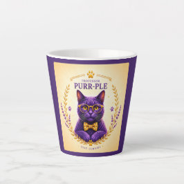 Professor Purr-Ple™ Latte Mok - Blijf Nieuwsgierig