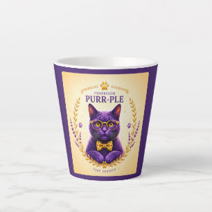 Professor Purr-Ple™ Latte Mok - Blijf Nieuwsgierig