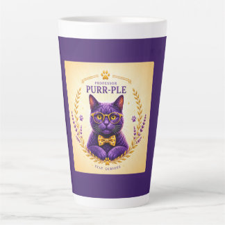 Professor Purr-Ple™ Latte Mok - Blijf Nieuwsgierig