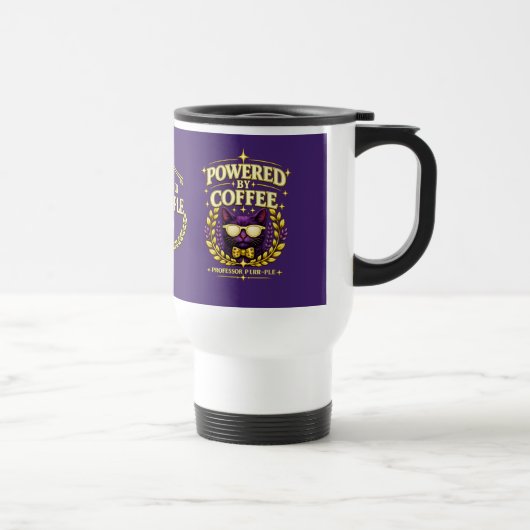 Professor Purr-Ple™ – Powered by Coffee Reisbeker (Rechts)