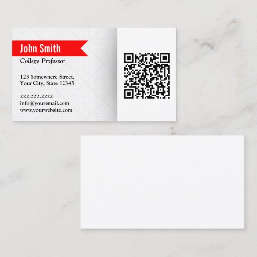 Professor Researcher Red Label QR-code (Voorkant / Achterkant)