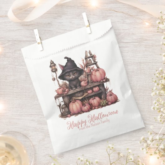 Professor Salem Black Cat Witch Happy Halloween Bedankzakje (Geknipt)