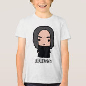 Professor Snape Cartoon Character Art Tri-Blend Shirt (Voorkant)