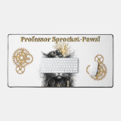 Professor Sproket-Paws De Funky Steampunk Kat  Bureaumat (Keyboard & Muis)