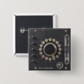 Professor Temple's Ether Condenser Vierkante Button 5,1 Cm (Voorkant /achterkant)