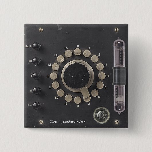 Professor Temple's Ether Condenser Vierkante Button 5,1 Cm (Voorkant)