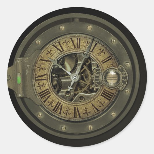 Professor Temple's Transtemporator Ronde Sticker (Voorkant)