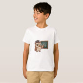 Professor Uil Schoolbord Kinderen T-shirt (Voorkant volledig)