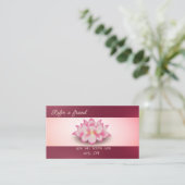 Proffesional Elegant Lotus Referral Card (Staand voorkant)