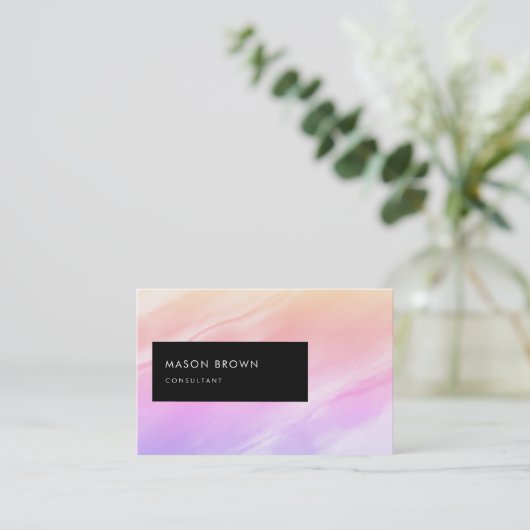 Profi Modern Beach Waterverf Visitekaartje (Staand voorkant)