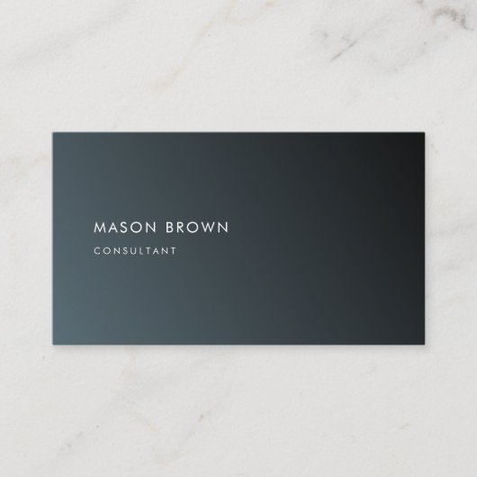 Profi Modern Minimalist Cadet Black Elegant Visitekaartje (Voorkant)