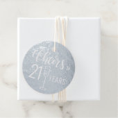 Proficiat aan 21 jaar mannen birthday elegant bedankjes labels (Met doos)