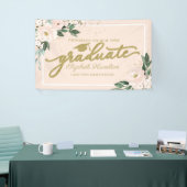 Proficiat aan de Afstuderen bloesem Afstudeerder p Spandoek (Beurs)