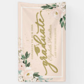 Proficiat aan de Afstuderen bloesem Afstudeerder p Spandoek (Verticaal)