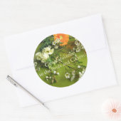 Proficiat aan de bruid en bruidegom ronde sticker (Envelop)