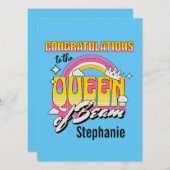 Proficiat aan de Queen of Beam Kaart (Voorkant / Achterkant)