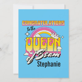 Proficiat aan de Queen of Beam Kaart