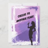 Proficiat aan een ander jaar (Vrouw) Kaart (Achterkant)