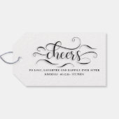 Proficiat aan Happily Ever After Wedding Cadeaulabel (Achterkant Horizontaal)