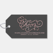 Proficiat aan Happily Ever After Wedding Cadeaulabel (Achterkant Horizontaal)