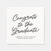Proficiat aan het afstuderen eenvoudige afstudeerf servet (Voorkant)