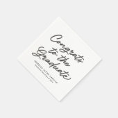 Proficiat aan het afstuderen eenvoudige afstudeerf servet (Hoek)