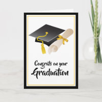 Proficiat aan het Afstuderen Pet en diploma