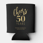 Proficiat aan mijlpaal verjaardag op maat blikjeskoeler (Achterkant)