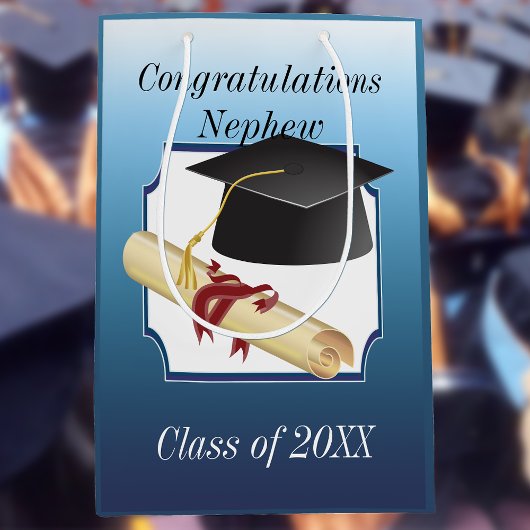 Proficiat aan neef die afgestudeerd is medium cadeauzakje